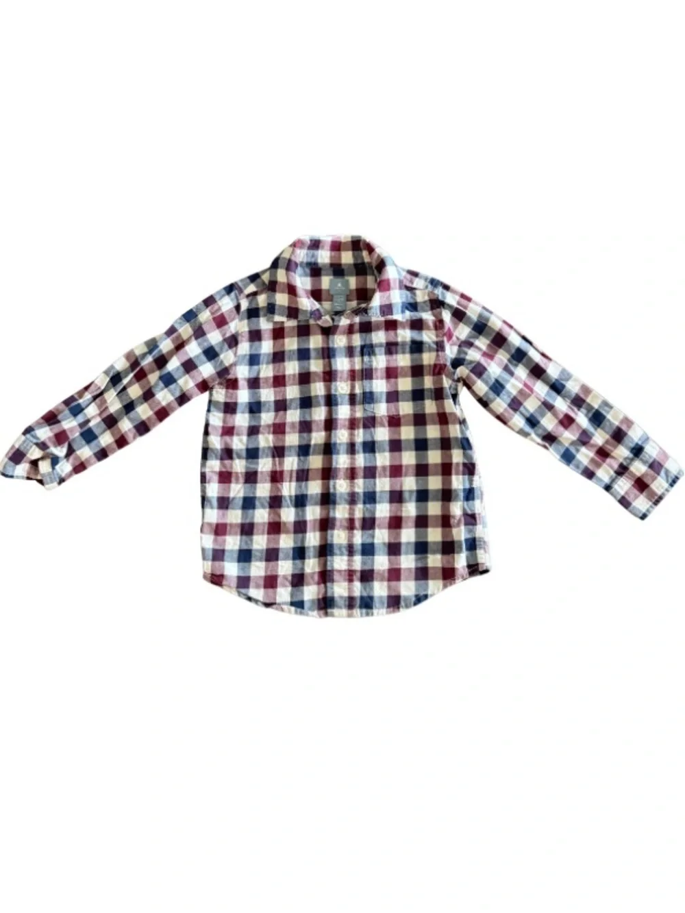 👔 Baby Gap Boys Outfit Set | Plaid Button Down + Navy Corduroy Pants | Size 4 ✨